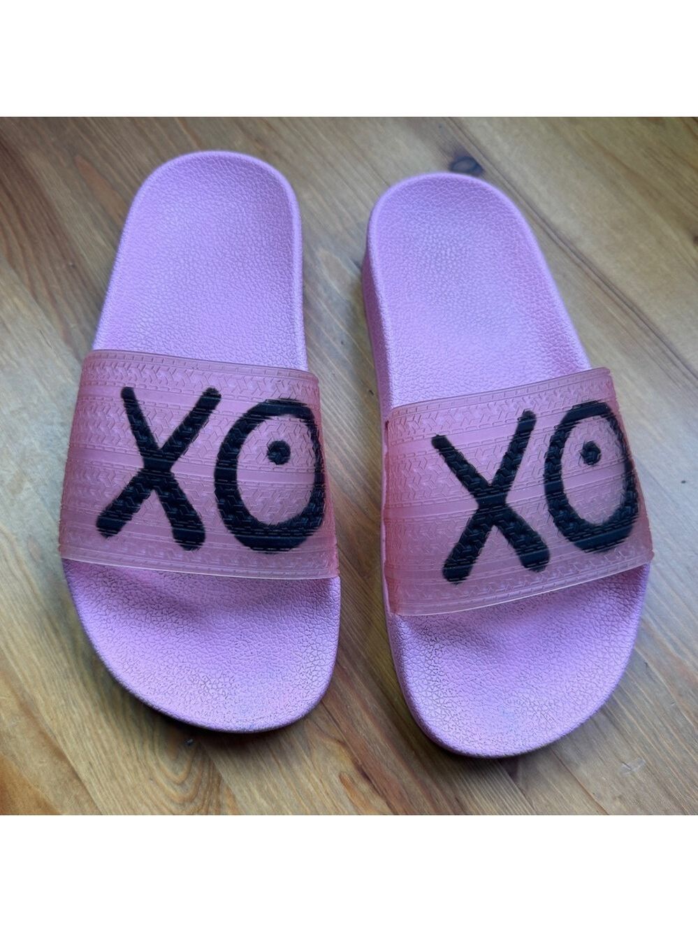 Adidas XOXO slides pink size 4